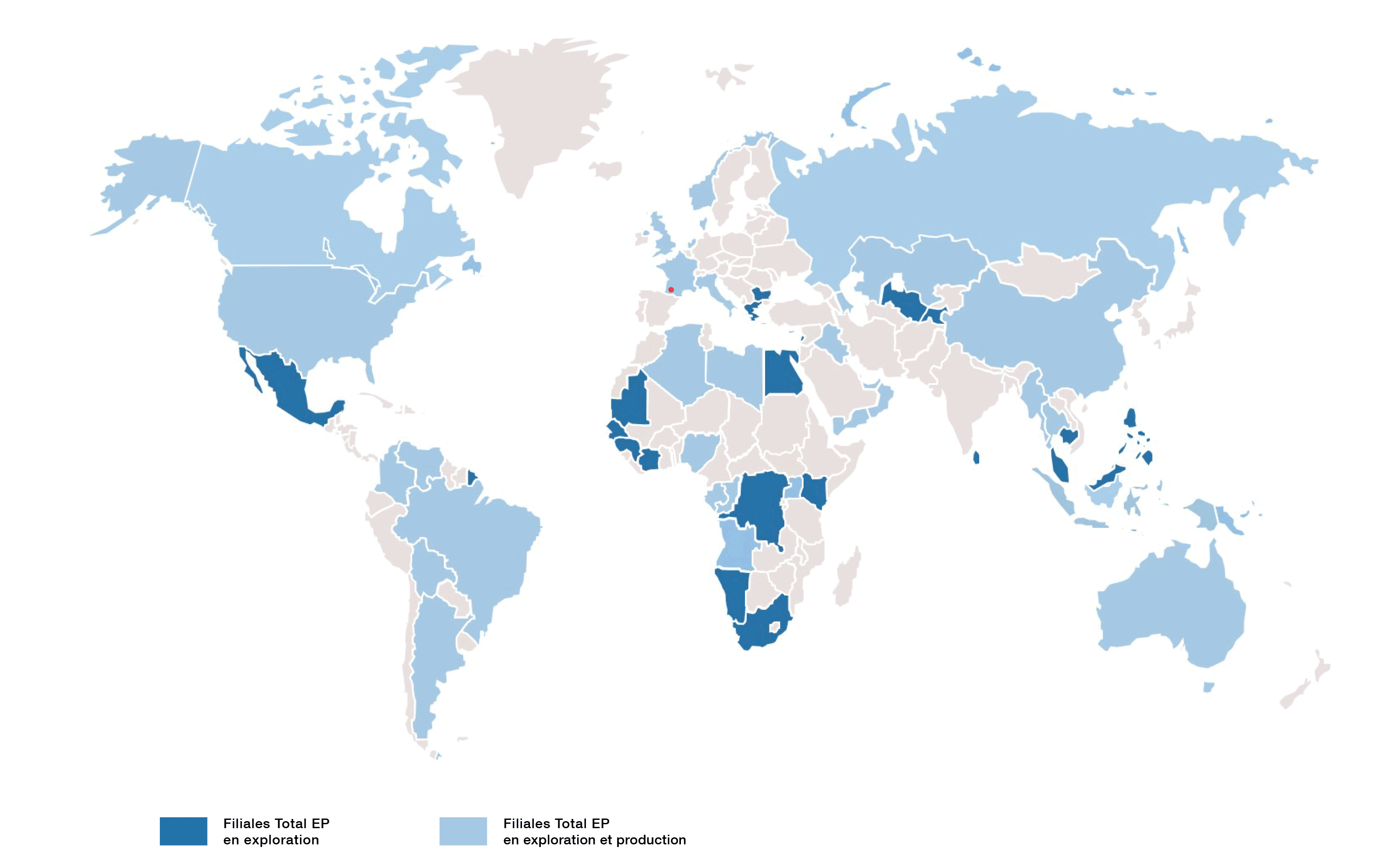 Carte du monde avec un marqueur indiquant l'emplacement du CSTJF